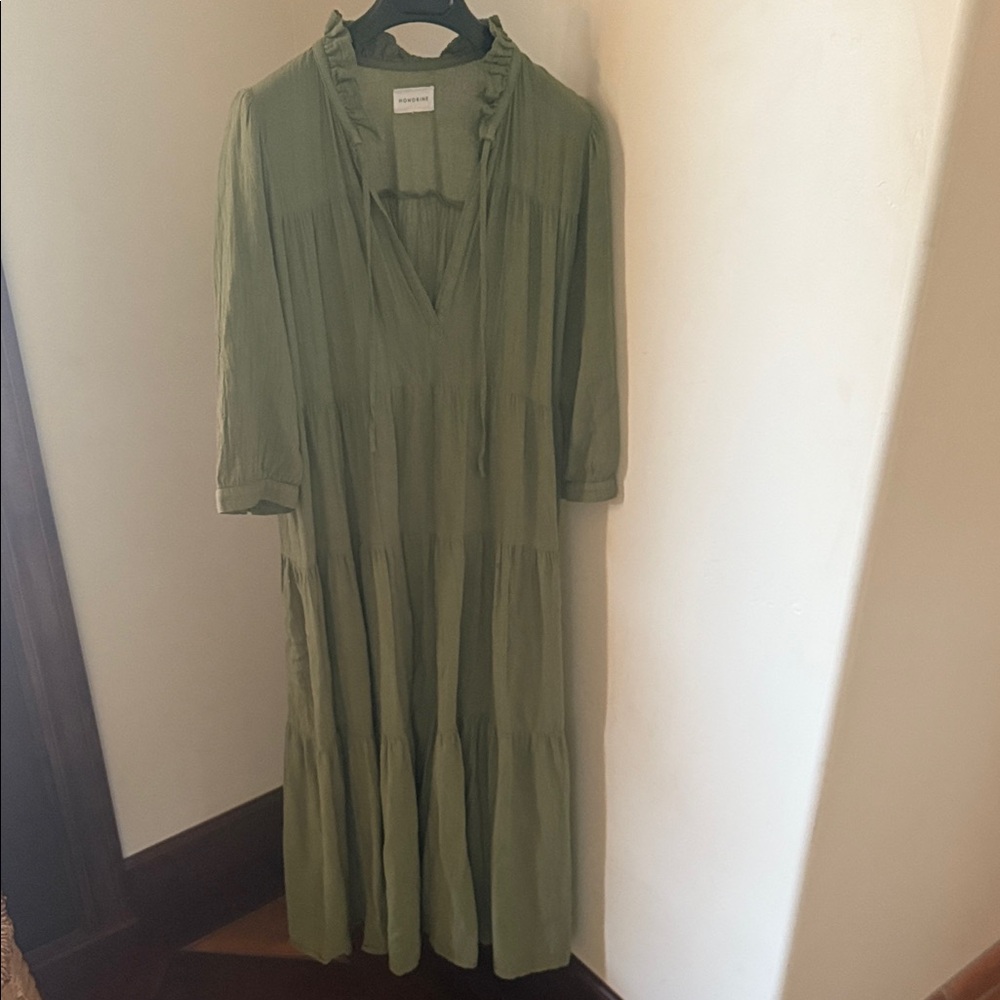 HONORINE Olive Long Sleeve Dress